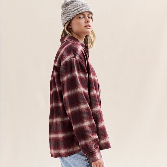 NWT Roots Flannel Relaxed Plaid Shirt Size Small - Picture 2 of 11